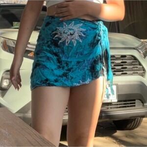 blue vintage coverup